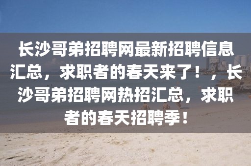 长沙哥弟招聘网最新招聘信息汇总，求职者的春天来了！，长沙哥弟招聘网热招汇总，求职者的春天招聘季！