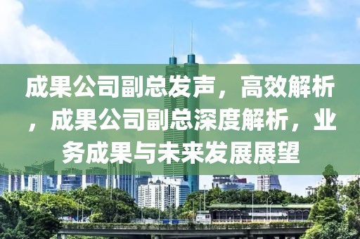 成果公司副总发声，高效解析，成果公司副总深度解析，业务成果与未来发展展望