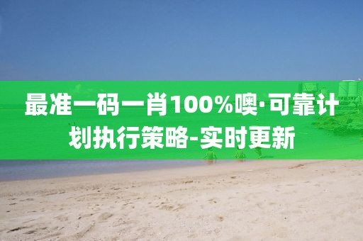 最准一码一肖100%噢·可靠计划执行策略-实时更新