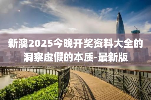 新澳2025今晚开奖资料大全的洞察虚假的本质-最新版