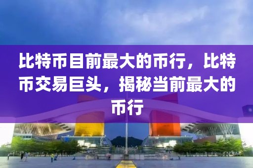 比特币目前最大的币行，比特币交易巨头，揭秘当前最大的币行