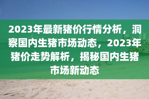 2023年最新猪价行情分析，洞察国内生猪市场动态，2023年猪价走势解析，揭秘国内生猪市场新动态