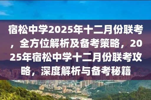 宿松中学2025年十二月份联考，全方位解析及备考策略，2025年宿松中学十二月份联考攻略，深度解析与备考秘籍