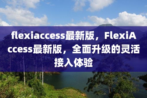 flexiaccess最新版，FlexiAccess最新版，全面升级的灵活接入体验