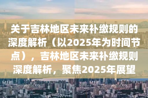 关于吉林地区未来补缴规则的深度解析（以2025年为时间节点），吉林地区未来补缴规则深度解析，聚焦2025年展望