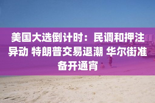 美国大选倒计时：民调和押注异动 特朗普交易退潮 华尔街准备开通宵