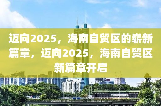 迈向2025，海南自贸区的崭新篇章，迈向2025，海南自贸区新篇章开启