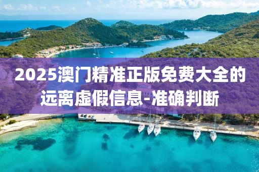 2025澳门精准正版免费大全的远离虚假信息-准确判断