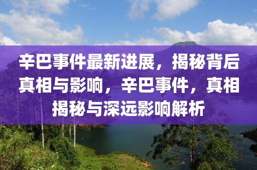 辛巴事件最新进展，揭秘背后真相与影响，辛巴事件，真相揭秘与深远影响解析