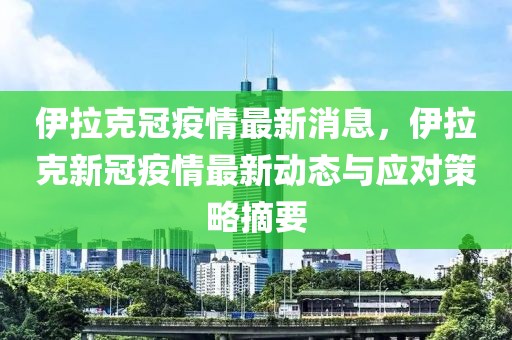 伊拉克冠疫情最新消息，伊拉克新冠疫情最新动态与应对策略摘要