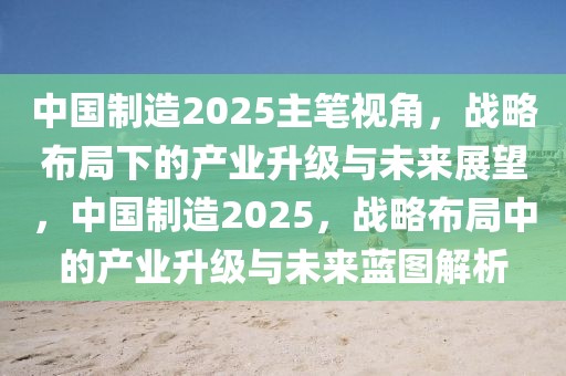 中国制造2025主笔视角，战略布局下的产业升级与未来展望，中国制造2025，战略布局中的产业升级与未来蓝图解析