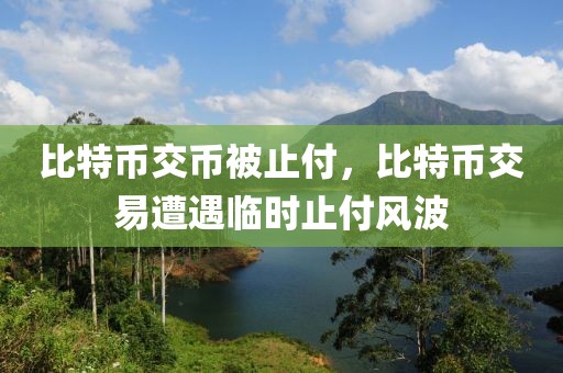 比特币交币被止付，比特币交易遭遇临时止付风波