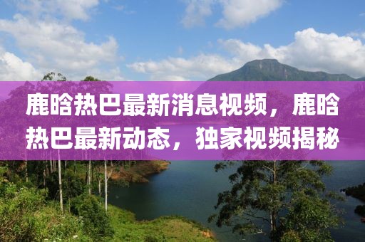 鹿晗热巴最新消息视频，鹿晗热巴最新动态，独家视频揭秘