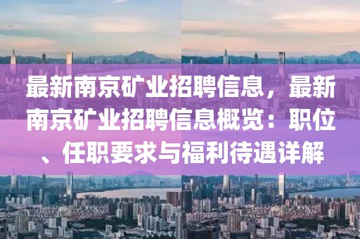 最新南京矿业招聘信息，最新南京矿业招聘信息概览：职位、任职要求与福利待遇详解