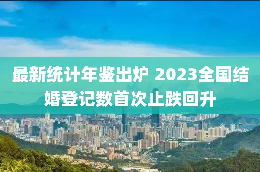 最新统计年鉴出炉 2023全国结婚登记数首次止跌回升