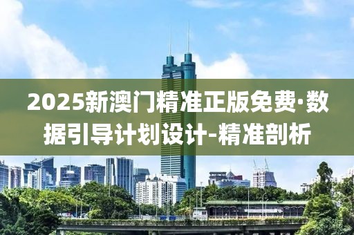 2025新澳门精准正版免费·数据引导计划设计-精准剖析