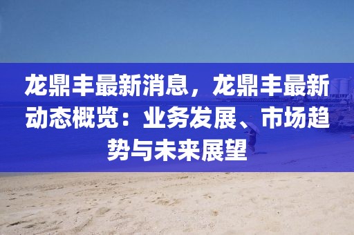 龙鼎丰最新消息，龙鼎丰最新动态概览：业务发展、市场趋势与未来展望