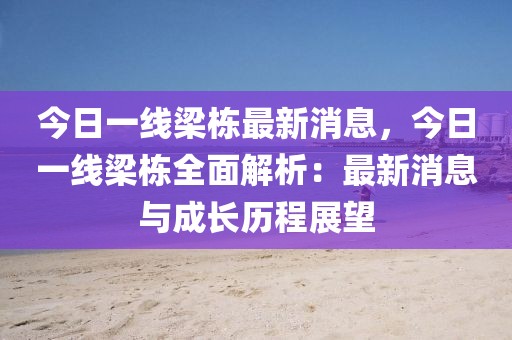 今日一线梁栋最新消息，今日一线梁栋全面解析：最新消息与成长历程展望