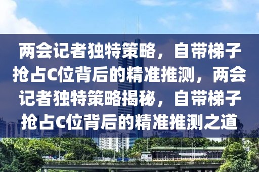 两会记者独特策略，自带梯子抢占C位背后的精准推测，两会记者独特策略揭秘，自带梯子抢占C位背后的精准推测之道