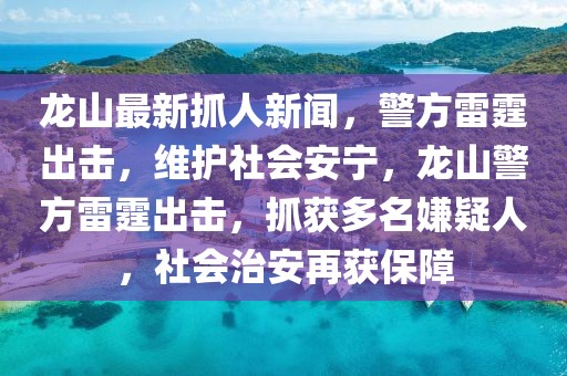 龙山最新抓人新闻，警方雷霆出击，维护社会安宁，龙山警方雷霆出击，抓获多名嫌疑人，社会治安再获保障