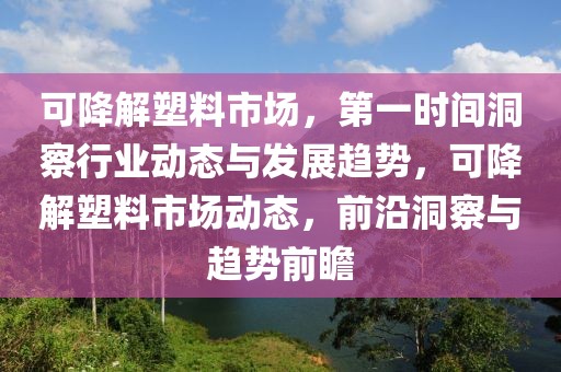 可降解塑料市场，第一时间洞察行业动态与发展趋势，可降解塑料市场动态，前沿洞察与趋势前瞻