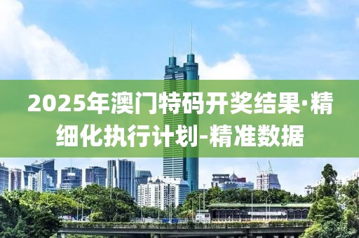 2025年澳门特码开奖结果·精细化执行计划-精准数据