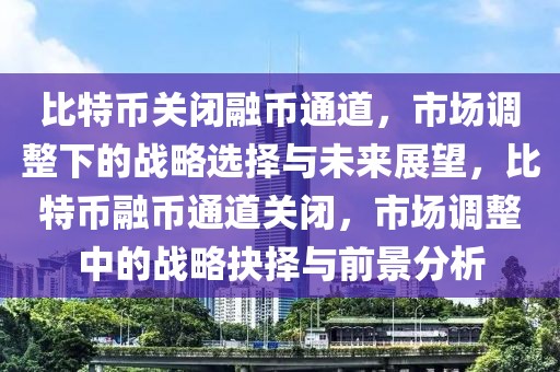 比特币关闭融币通道，市场调整下的战略选择与未来展望，比特币融币通道关闭，市场调整中的战略抉择与前景分析