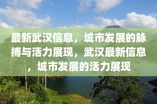 最新武汉信息，城市发展的脉搏与活力展现，武汉最新信息，城市发展的活力展现