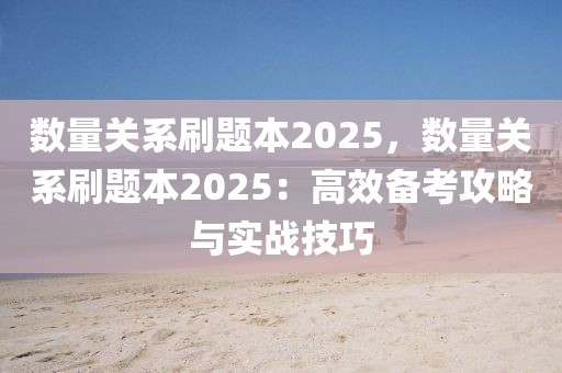 数量关系刷题本2025，数量关系刷题本2025：高效备考攻略与实战技巧