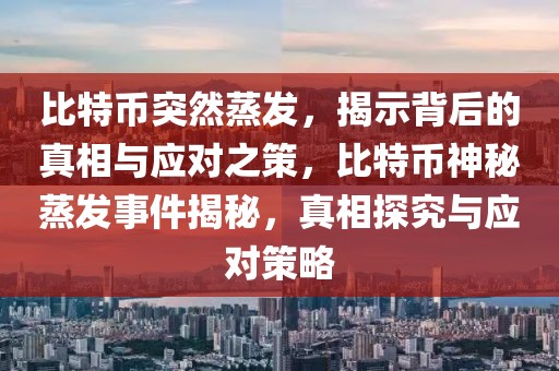 比特币突然蒸发，揭示背后的真相与应对之策，比特币神秘蒸发事件揭秘，真相探究与应对策略