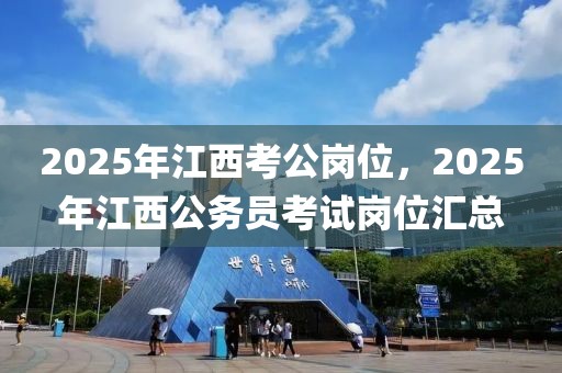 2025年江西考公岗位，2025年江西公务员考试岗位汇总