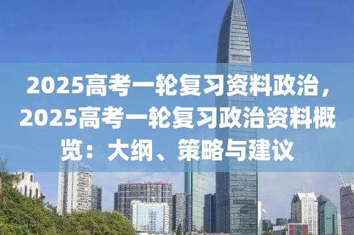 2025高考一轮复习资料政治，2025高考一轮复习政治资料概览：大纲、策略与建议