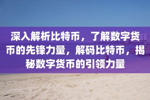 深入解析比特币，了解数字货币的先锋力量，解码比特币，揭秘数字货币的引领力量