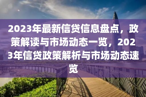 2023年最新信贷信息盘点，政策解读与市场动态一览，2023年信贷政策解析与市场动态速览