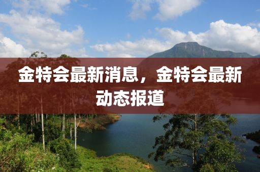 金特会最新消息，金特会最新动态报道