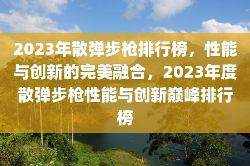 2023年散弹步枪排行榜，性能与创新的完美融合，2023年度散弹步枪性能与创新巅峰排行榜