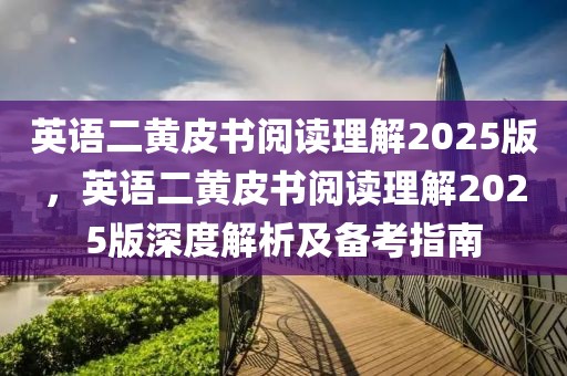 英语二黄皮书阅读理解2025版，英语二黄皮书阅读理解2025版深度解析及备考指南