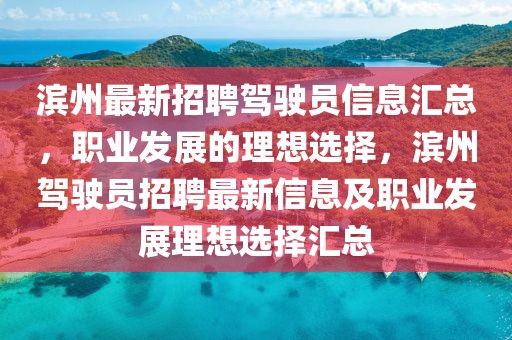 滨州最新招聘驾驶员信息汇总，职业发展的理想选择，滨州驾驶员招聘最新信息及职业发展理想选择汇总