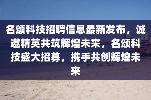 名颂科技招聘信息最新发布，诚邀精英共筑辉煌未来，名颂科技盛大招募，携手共创辉煌未来