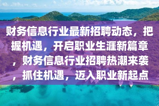 财务信息行业最新招聘动态，把握机遇，开启职业生涯新篇章，财务信息行业招聘热潮来袭，抓住机遇，迈入职业新起点