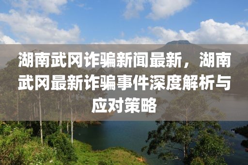 湖南武冈诈骗新闻最新，湖南武冈最新诈骗事件深度解析与应对策略