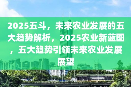 2025五斗，未来农业发展的五大趋势解析，2025农业新蓝图，五大趋势引领未来农业发展展望