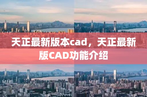 天正最新版本cad，天正最新版CAD功能介绍