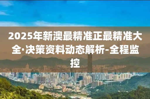 2025年新澳最精准正最精准大全·决策资料动态解析-全程监控