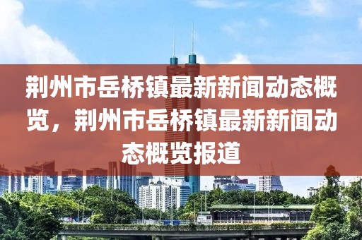 荆州市岳桥镇最新新闻动态概览，荆州市岳桥镇最新新闻动态概览报道