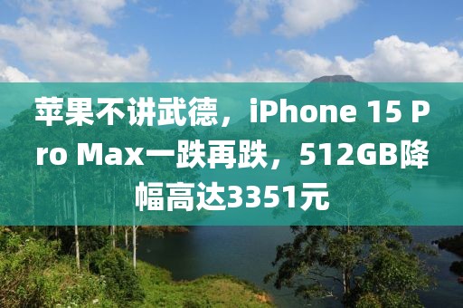 苹果不讲武德，iPhone 15 Pro Max一跌再跌，512GB降幅高达3351元