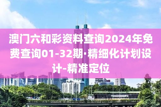 澳门六和彩资料查询2024年免费查询01-32期·精细化计划设计-精准定位