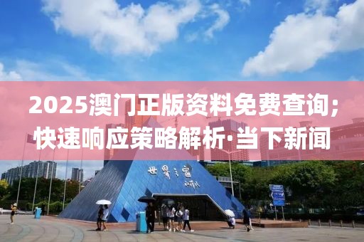 2025澳门正版资料免费查询;快速响应策略解析·当下新闻