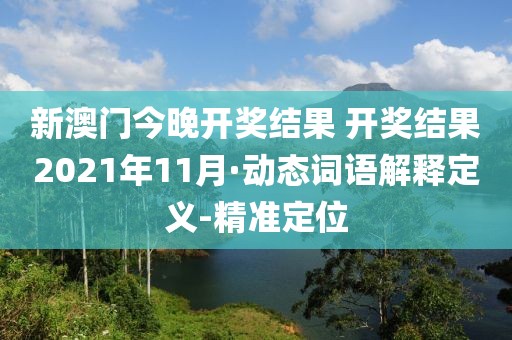 新澳门今晚开奖结果 开奖结果2021年11月·动态词语解释定义-精准定位