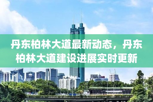 丹东柏林大道最新动态，丹东柏林大道建设进展实时更新